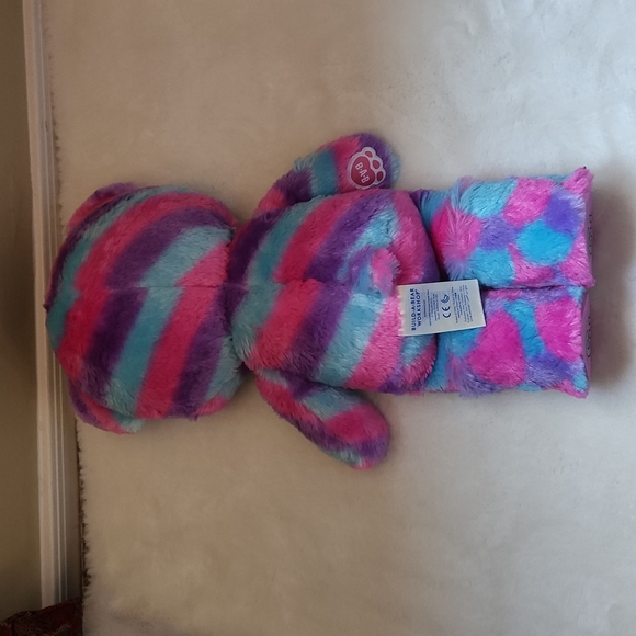 Build A Bear 18" Heartables Kiki Panda Safari Stripe Pink Purple Blue BAB - Picture 8 of 12